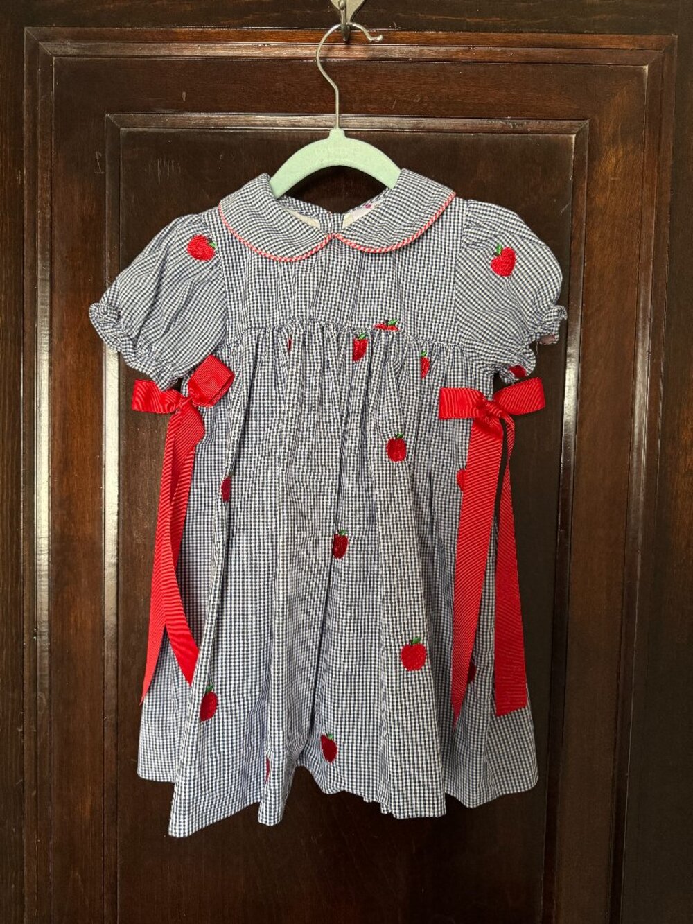 Eliza James Embroidered Apples Dress - 2T